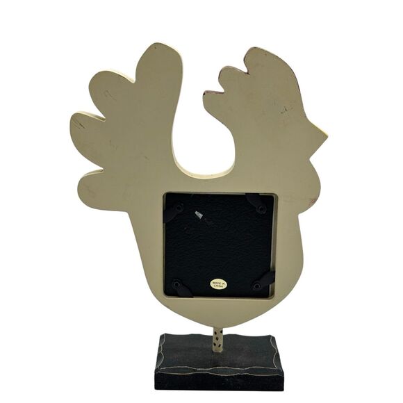 Sonoma Rooster Wood Picture Frame 3x3 Rustic Farmhouse Country Kitchen Decor New - Picture 4 of 8